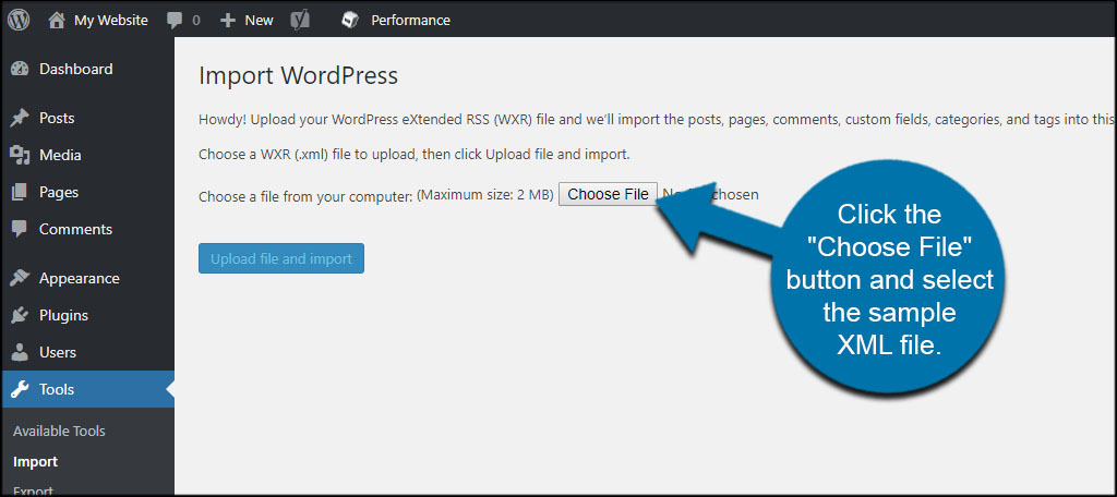 Choose XML File