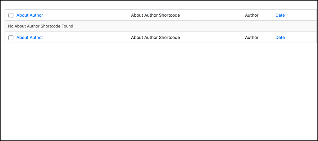 All shortcodes