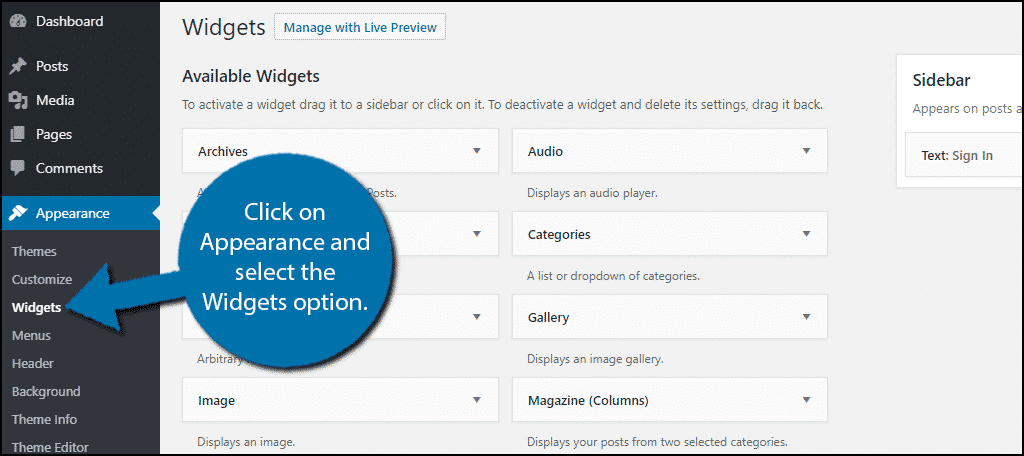 Widgets