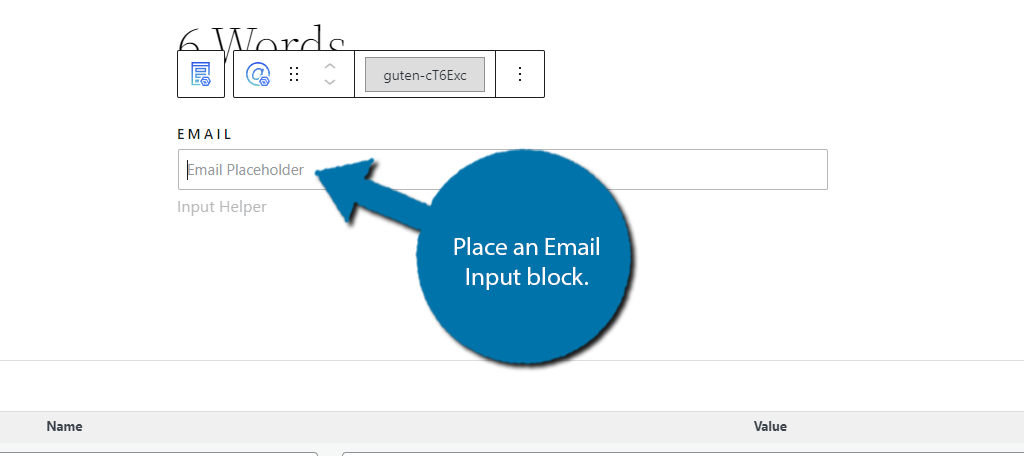 Email Input block Gutenverse