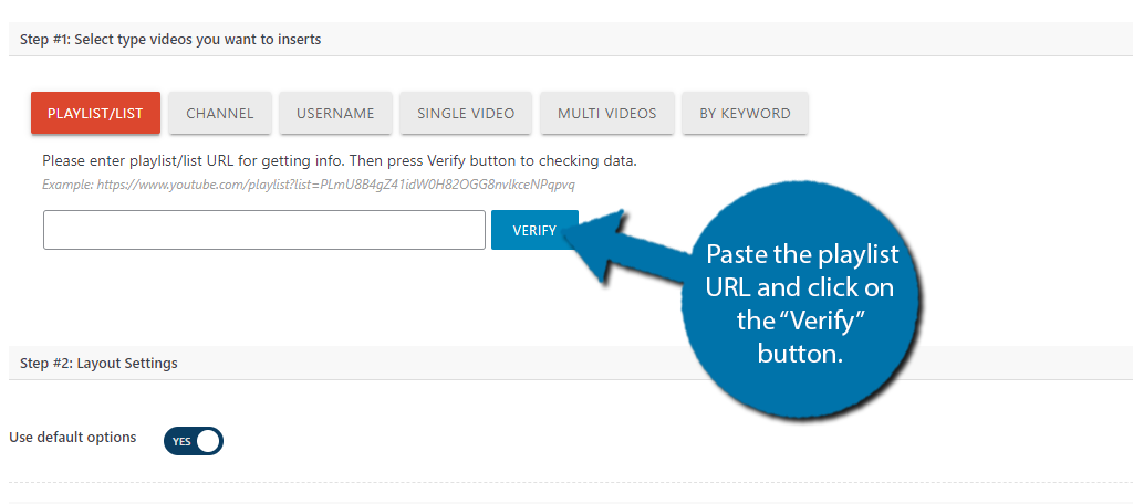 Verify the YouTube playlist you want to display in WordPress