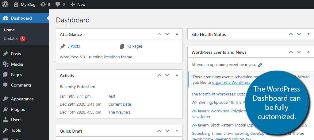 WordPress Dashboard